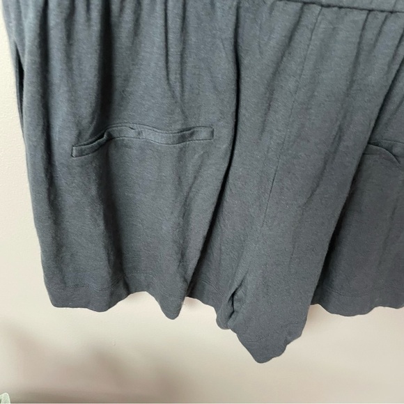 [Helmut Lang] Women's Dark Gray Elastic Waist  Draped Neck Sleeveless Romper - Picture 9 of 9